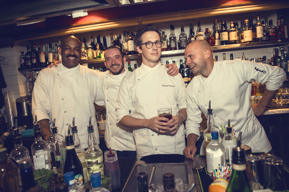 The entire bar team, including Owen Gibler